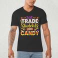 Teacher Cute Will Trade Students For Candy Halloween Costume Men's V-Neck T-Shirt, novelty gifts, funny gifts