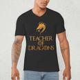 Teacher Of Dragons For Teachers Top Tee T-Shirt Men's V-Neck T-Shirt, novelty gifts, funny gifts