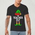 Teacher Elf Matching Family Christmas Women Men Men's V-Neck T-Shirt, novelty gifts, funny gifts
