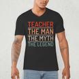 Teacher The Man The Myth The Legend School Holiday Teacher Men's V-Neck T-Shirt, novelty gifts, funny gifts Teacher The Man The Myth The Legend School Holiday Teacher Men's V-Neck T-Shirt, novelty gifts, funny gifts