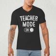 Teacher Mode On School Education Educator Men's V-Neck T-Shirt, novelty gifts, funny gifts