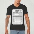Teacher Nutrition Facts Teachers Nutritional Fact Men's V-Neck T-Shirt, novelty gifts, funny gifts