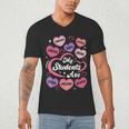 Teacher Positive Affirmations Candy Heart Valentine's Day Men's V-Neck T-Shirt, novelty gifts, funny gifts