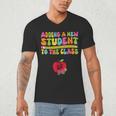 Teacher Pregnancy Announcement Clothing Expecting Teacher X-Small Men's V-Neck T-Shirt, novelty gifts, funny gifts