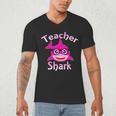 Teacher Shark Female Teacher Men's V-Neck T-Shirt, novelty gifts, funny gifts