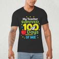 My Teacher Survived 100 Days Of Me Men's V-Neck T-Shirt, novelty gifts, funny gifts My Teacher Survived 100 Days Of Me Men's V-Neck T-Shirt, novelty gifts, funny gifts