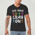 Teacher's Get Your Cray On Dabbing Crayons Men's V-Neck T-Shirt, novelty gifts, funny gifts Teacher's Get Your Cray On Dabbing Crayons Men's V-Neck T-Shirt, novelty gifts, funny gifts