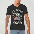 Teachers Love Brains Tee-Shirt Men Women Halloween Teacher Men's V-Neck T-Shirt, novelty gifts, funny gifts Teachers Love Brains Tee-Shirt Men Women Halloween Teacher Men's V-Neck T-Shirt, novelty gifts, funny gifts