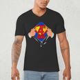 Teachers Are Superheroes 4th Grade Super Teacher Staff Men Women Men's V-Neck T-Shirt, novelty gifts, funny gifts