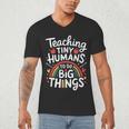 Teaching Tiny Humans Big Things I Teacher Men's V-Neck T-Shirt, novelty gifts, funny gifts Teaching Tiny Humans Big Things I Teacher Men's V-Neck T-Shirt, novelty gifts, funny gifts