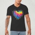 Teaching Is a Work Of Heart Tie Dye Hippie For Teacher For Men Women Girls Kids Men's V-Neck T-Shirt, novelty gifts, funny gifts