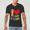 Teens Graduation I Heart My Teachers I Love My Teachers Men's V-Neck T-Shirt, novelty gifts, funny gifts