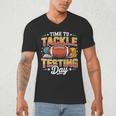 Test Day State Football Tackle Testing Day Sports Teacher Men's V-Neck T-Shirt, novelty gifts, funny gifts