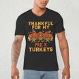 Thankful For My Pre K Turkeys Teacher Thanksgiving Men Women Men's V-Neck T-Shirt, novelty gifts, funny gifts