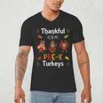 Thankful For My Prek Turkeys In Masks Thanksgiving Teacher For Men Women Men's V-Neck T-Shirt, novelty gifts, funny gifts