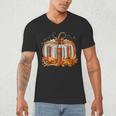Thanksgiving Book Pumpkin Reading Teachers Fall Lovers Boys Men's V-Neck T-Shirt, novelty gifts, funny gifts