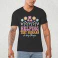 Tiny People Help Do Big Things Nursery Teacher Men's V-Neck T-Shirt, novelty gifts, funny gifts
