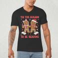 Tis The Season Reading Christmas Shirt Book Lovers Teacher Men's V-Neck T-Shirt, novelty gifts, funny gifts