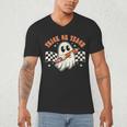 Trick Or Teach Groovy Retro Ghost Halloween Teacher Kids Men's V-Neck T-Shirt, novelty gifts, funny gifts Trick Or Teach Groovy Retro Ghost Halloween Teacher Kids Men's V-Neck T-Shirt, novelty gifts, funny gifts