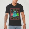 Trick Or Teach Neon Ghost Flower Teacher Spooky Halloween Men's V-Neck T-Shirt, novelty gifts, funny gifts
