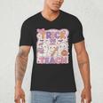 Trick Or Teach Retro Halloween Teacher Look Men's V-Neck T-Shirt, novelty gifts, funny gifts