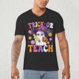 Trick Or Teach Teacher Ghost Teaching Fun Halloween Teacher Men's V-Neck T-Shirt, novelty gifts, funny gifts Trick Or Teach Teacher Ghost Teaching Fun Halloween Teacher Men's V-Neck T-Shirt, novelty gifts, funny gifts