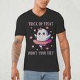 Trick Or Treat Point Your Feet Halloween Ghost Dance Teacher Men's V-Neck T-Shirt, novelty gifts, funny gifts Trick Or Treat Point Your Feet Halloween Ghost Dance Teacher Men's V-Neck T-Shirt, novelty gifts, funny gifts