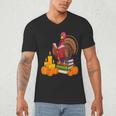 Turkey Reading Books Fall Thanksgiving Teacher Book Men's V-Neck T-Shirt, novelty gifts, funny gifts Turkey Reading Books Fall Thanksgiving Teacher Book Men's V-Neck T-Shirt, novelty gifts, funny gifts