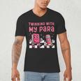 Twinning With My Para Teacher Matching Paraprofessional 70s For Men Women Men's V-Neck T-Shirt, novelty gifts, funny gifts Twinning With My Para Teacher Matching Paraprofessional 70s For Men Women Men's V-Neck T-Shirt, novelty gifts, funny gifts
