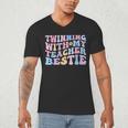 Twinning With My Teacher Bestie Teaching Partner Men's V-Neck T-Shirt, novelty gifts, funny gifts Twinning With My Teacher Bestie Teaching Partner Men's V-Neck T-Shirt, novelty gifts, funny gifts
