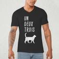 Un Deux Trois Cat Shirt French Teacher Men's V-Neck T-Shirt, novelty gifts, funny gifts
