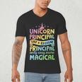 Unicorn Principal Back To School Teacher Appreciation Men's V-Neck T-Shirt, novelty gifts, funny gifts