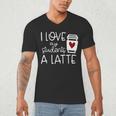 Valentines Day Teacher Tee I Love My Students A Latte Men's V-Neck T-Shirt, novelty gifts, funny gifts