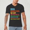 Vintage Bruh We Back No Cap Bruh We'Re Back Student Teacher Men's V-Neck T-Shirt, novelty gifts, funny gifts