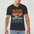 Vintage Retro My Favorite Teacher Calls Me Papa Father's Day Men's V-Neck T-Shirt, novelty gifts, funny gifts Vintage Retro My Favorite Teacher Calls Me Papa Father's Day Men's V-Neck T-Shirt, novelty gifts, funny gifts