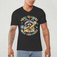 Weird Teachers Build Character Raccoon Colourful Floral Men's V-Neck T-Shirt, novelty gifts, funny gifts Weird Teachers Build Character Raccoon Colourful Floral Men's V-Neck T-Shirt, novelty gifts, funny gifts