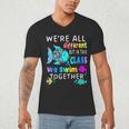 We'Re All Different But We Swim Together Elementary Teacher Men's V-Neck T-Shirt, novelty gifts, funny gifts We'Re All Different But We Swim Together Elementary Teacher Men's V-Neck T-Shirt, novelty gifts, funny gifts