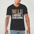 Wild About Teaching Teacher Teaching Back To School Men's V-Neck T-Shirt, novelty gifts, funny gifts Wild About Teaching Teacher Teaching Back To School Men's V-Neck T-Shirt, novelty gifts, funny gifts