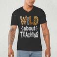 Wild About Teaching Teacher Student First Day Of School Men's V-Neck T-Shirt, novelty gifts, funny gifts Wild About Teaching Teacher Student First Day Of School Men's V-Neck T-Shirt, novelty gifts, funny gifts