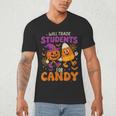 Will Trade Students For Candy Shirt Fun Candy Corn Teacher Men's V-Neck T-Shirt, novelty gifts, funny gifts Will Trade Students For Candy Shirt Fun Candy Corn Teacher Men's V-Neck T-Shirt, novelty gifts, funny gifts