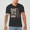 Women Bible Verse Christian Teacher God Says Back To School Men's V-Neck T-Shirt, novelty gifts, funny gifts