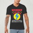 Wonder Teacher Costume Shirt Teacher Halloween Costume Men Women Men's V-Neck T-Shirt, novelty gifts, funny gifts