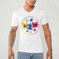 Autism Awareness Shirt Periodic Puzzle Science Teacher Men Women Kids Men's V-Neck T-Shirt, novelty gifts, funny gifts