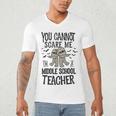 You Cannot Scare Me I'm A Middle School Teacher Halloween Men's V-Neck T-Shirt, novelty gifts, funny gifts