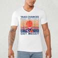 Take Chances Make Mistakes Get Messy Vintage Teacher Life Men's V-Neck T-Shirt, novelty gifts, funny gifts Take Chances Make Mistakes Get Messy Vintage Teacher Life Men's V-Neck T-Shirt, novelty gifts, funny gifts