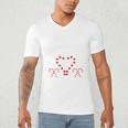 Christmas Candy Cane Work Of Heart Fourth 4th Grade Teacher Men's V-Neck T-Shirt, novelty gifts, funny gifts Christmas Candy Cane Work Of Heart Fourth 4th Grade Teacher Men's V-Neck T-Shirt, novelty gifts, funny gifts