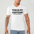 THIS IS MY COSTUME Eraser Teacher Halloween Costume Men's V-Neck T-Shirt, novelty gifts, funny gifts
