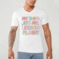 My Dog Ate My Lesson Plan Kindergarten Teacher Dog Lover For Men Women Men's V-Neck T-Shirt, novelty gifts, funny gifts