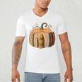 Fall Book Pumpkin Halloween Teacher Librarian Thanksgiving Men's V-Neck T-Shirt, novelty gifts, funny gifts Fall Book Pumpkin Halloween Teacher Librarian Thanksgiving Men's V-Neck T-Shirt, novelty gifts, funny gifts