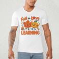 Fall In Love With Learning Thanksgiving Teacher Student Kids Men's V-Neck T-Shirt, novelty gifts, funny gifts